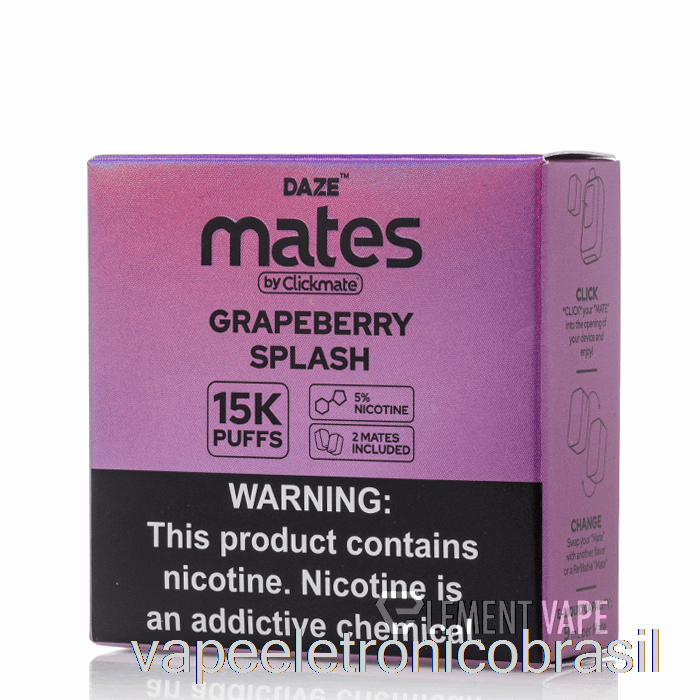 Vape Eletrônico 7 Daze Mate Pods Grapeberry Splash